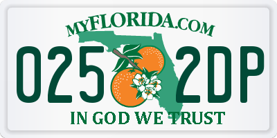 FL license plate 0252DP