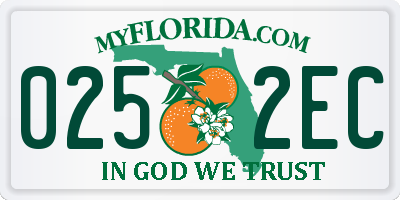 FL license plate 0252EC