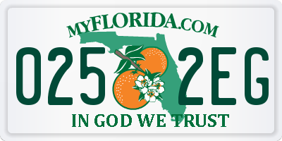 FL license plate 0252EG