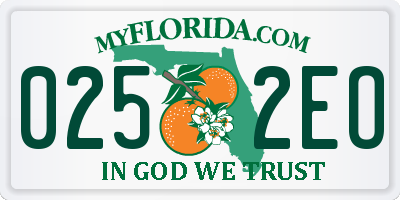 FL license plate 0252EO