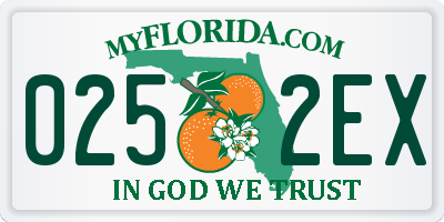 FL license plate 0252EX