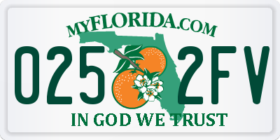 FL license plate 0252FV