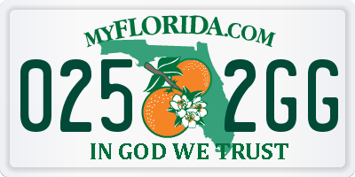 FL license plate 0252GG