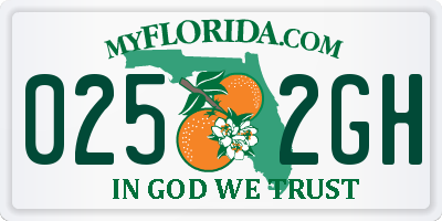 FL license plate 0252GH