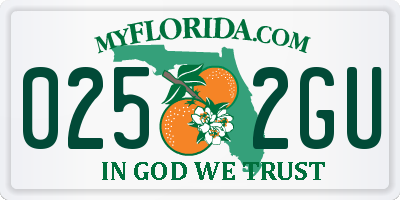 FL license plate 0252GU