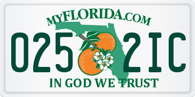 FL license plate 0252IC