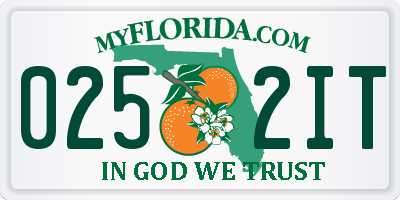 FL license plate 0252IT