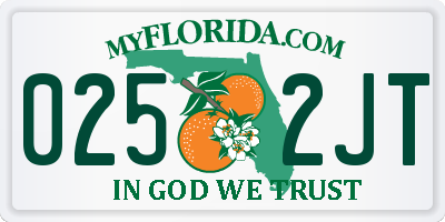FL license plate 0252JT