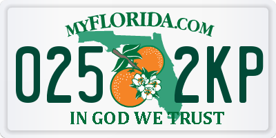 FL license plate 0252KP