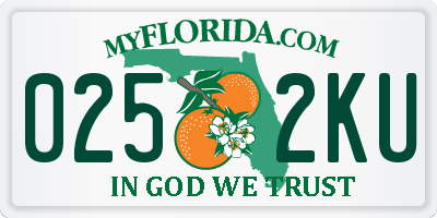 FL license plate 0252KU