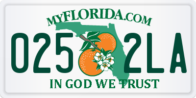 FL license plate 0252LA