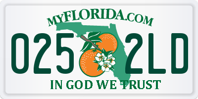 FL license plate 0252LD