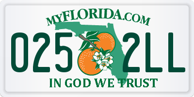 FL license plate 0252LL