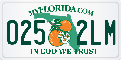 FL license plate 0252LM