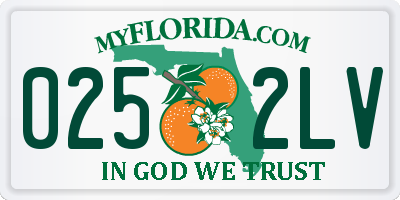 FL license plate 0252LV