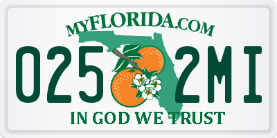 FL license plate 0252MI