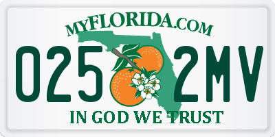 FL license plate 0252MV