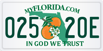 FL license plate 0252OE