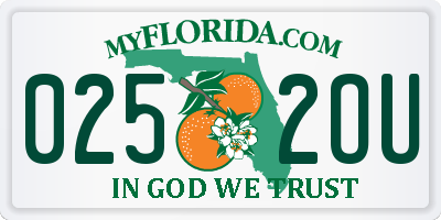 FL license plate 0252OU