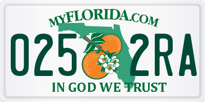 FL license plate 0252RA