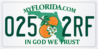 FL license plate 0252RF