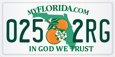 FL license plate 0252RG