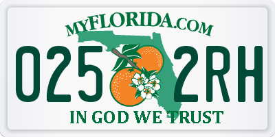 FL license plate 0252RH