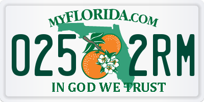 FL license plate 0252RM