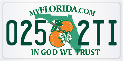 FL license plate 0252TI
