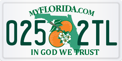 FL license plate 0252TL