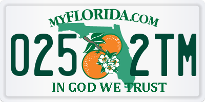 FL license plate 0252TM