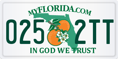 FL license plate 0252TT