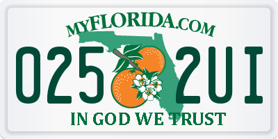 FL license plate 0252UI
