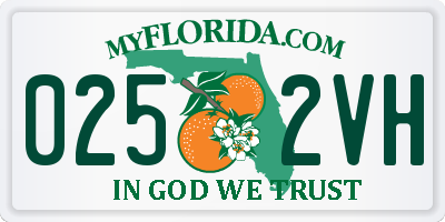 FL license plate 0252VH