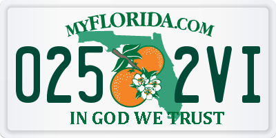 FL license plate 0252VI