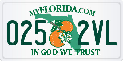 FL license plate 0252VL