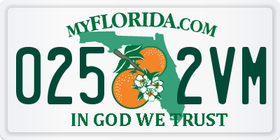 FL license plate 0252VM