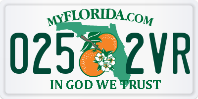 FL license plate 0252VR