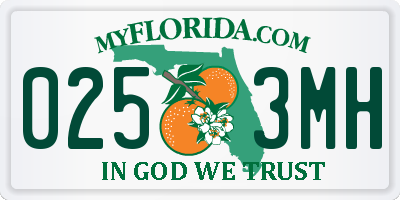 FL license plate 0253MH