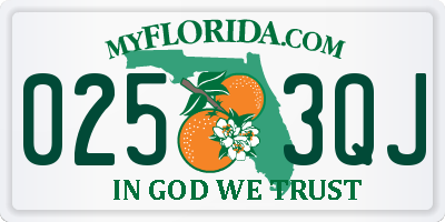 FL license plate 0253QJ