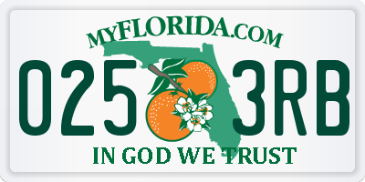 FL license plate 0253RB