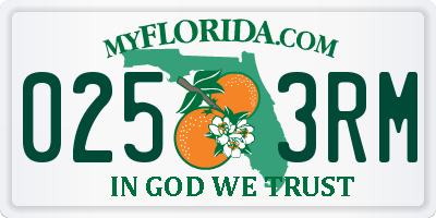 FL license plate 0253RM