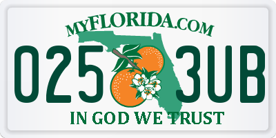 FL license plate 0253UB
