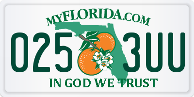 FL license plate 0253UU