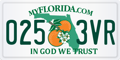 FL license plate 0253VR