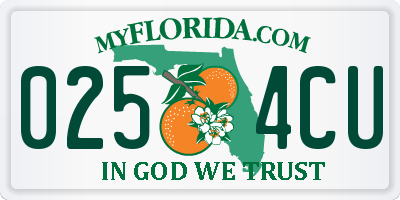 FL license plate 0254CU