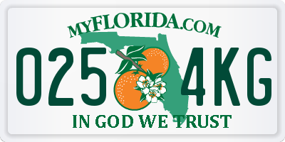 FL license plate 0254KG