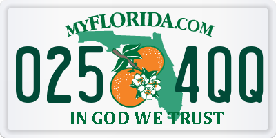 FL license plate 0254QQ