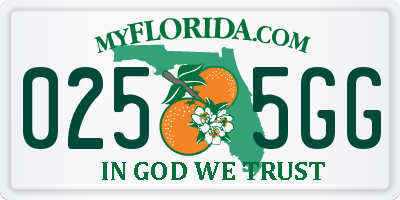 FL license plate 0255GG