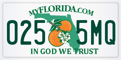 FL license plate 0255MQ